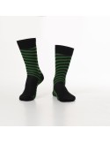 Schwarz-grün gestreifte Herrensocken SM06 – Online-Shop – Boutique